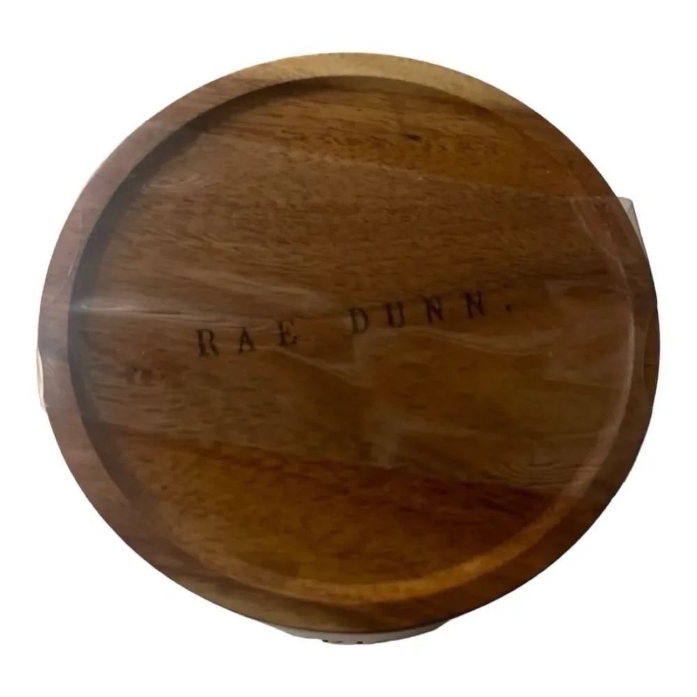 Rae‎ Dunn Spice BBQ Rub Stackable Canisters Wood Lid Farmhouse Decor